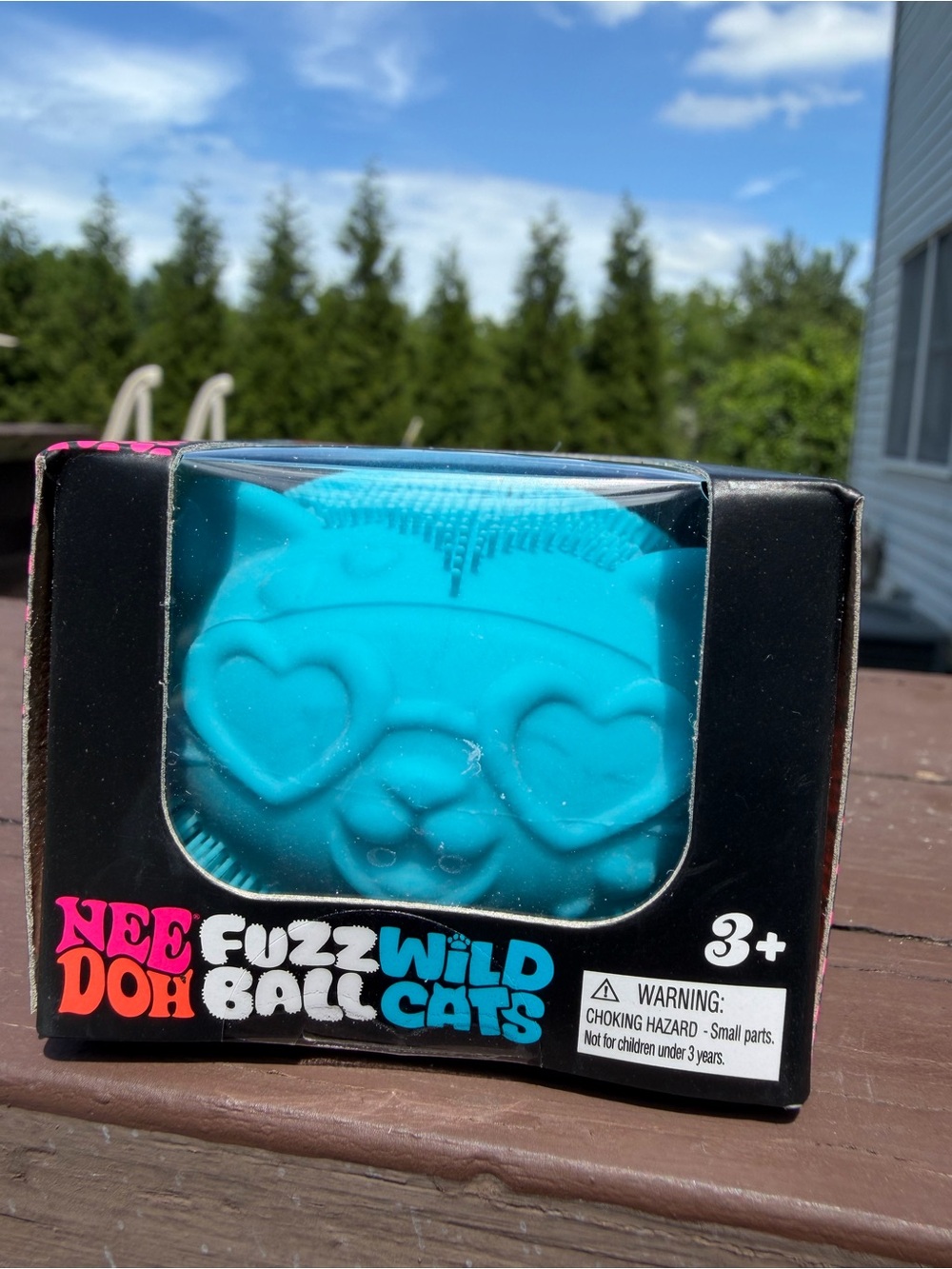 NeeDoh Fuzz Ball Cats Blue Cat
